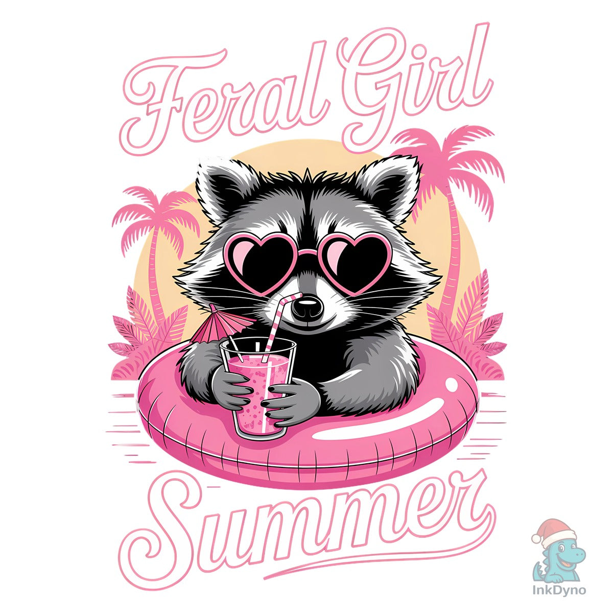 Feral Girl Summer Raccoon Beach