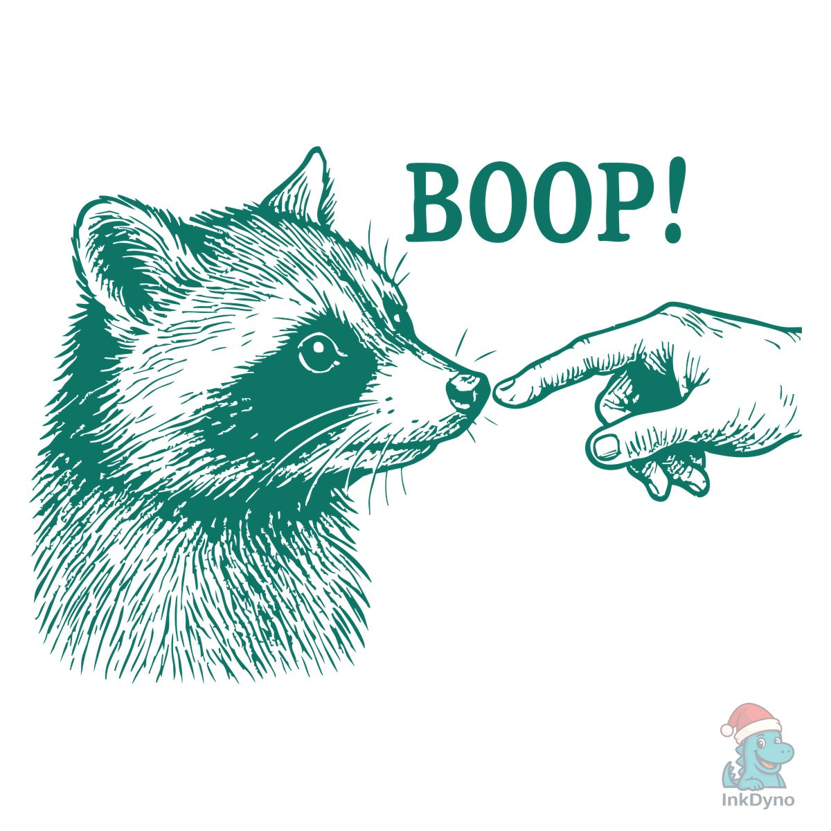 Boop! Raccoon Finger Touching Nose