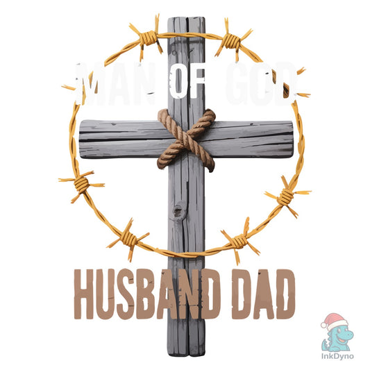 Man of God - Barbed Wire Halo - DTF Transfer