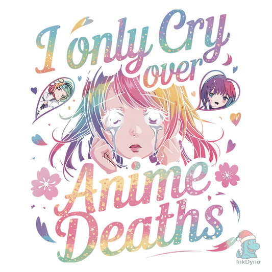 I Only Cry over Anime Deaths T-shirt - DTF Transfer