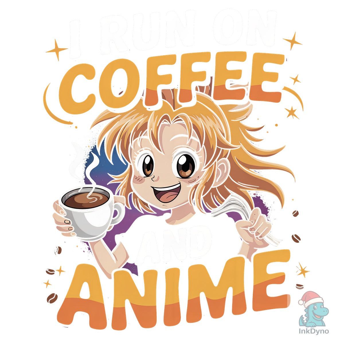 I Run on Coffee and Anime T-shirt