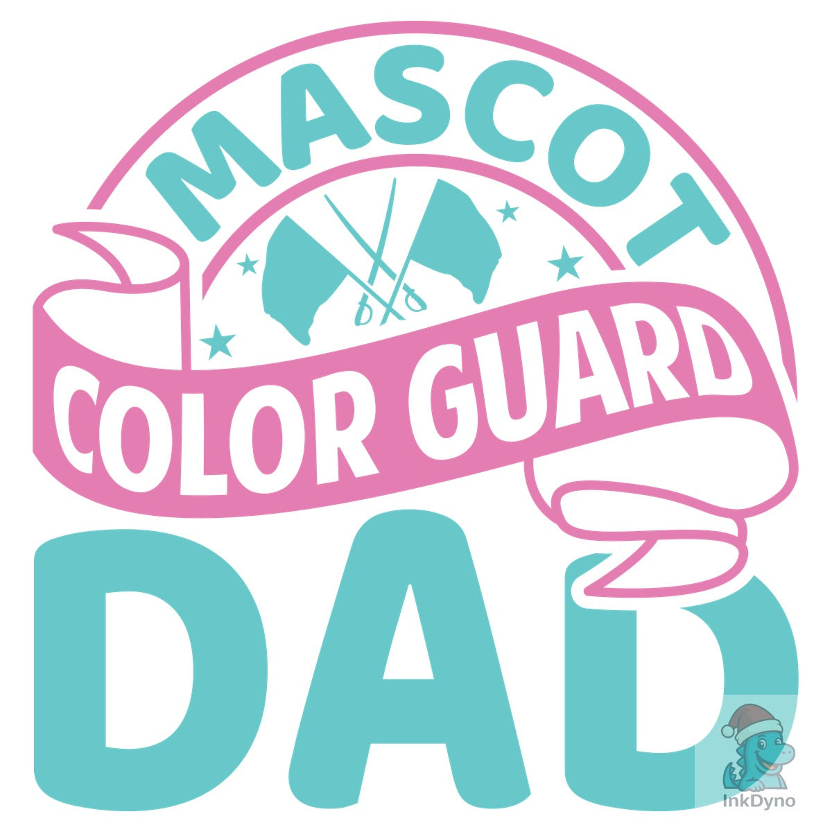 Mascot Color Guard Dad Quote Design