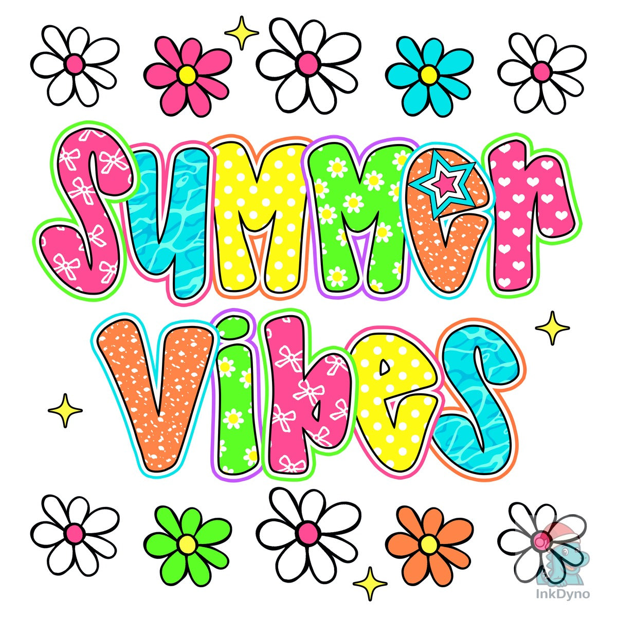 Floral Summer Vibes Retro Summer
