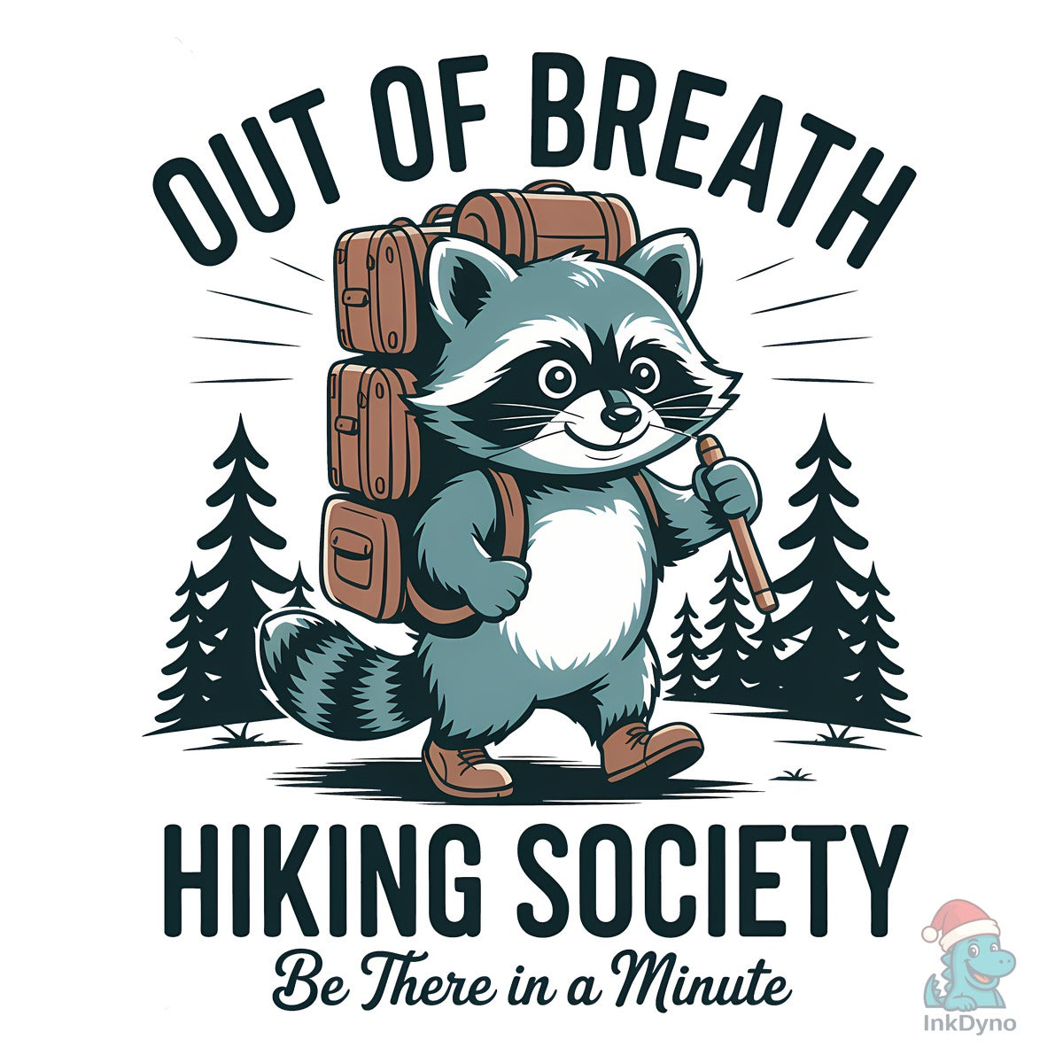 Out of Breath Hiking Raccoon