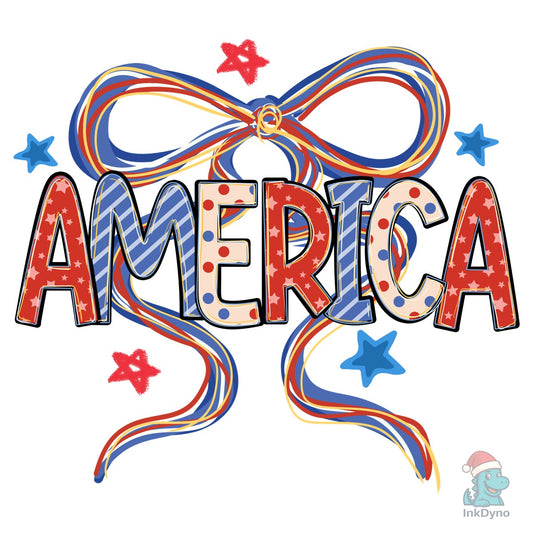 Preppy America Coquette 4th July - DTF Transfer