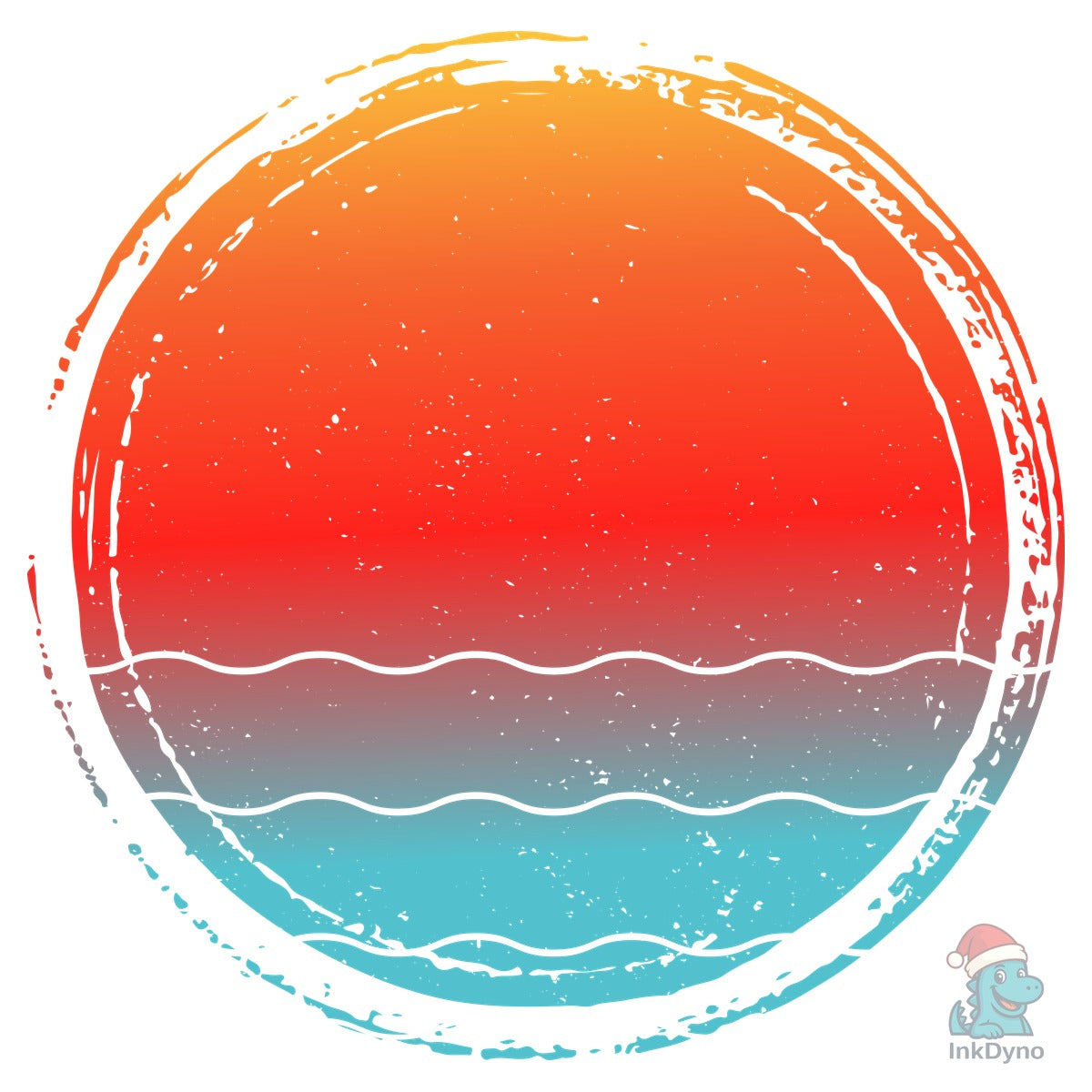 Sunset Colorful Grunge Circle