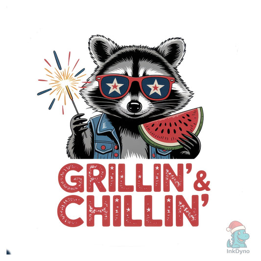 Feral 4th of July Raccoon - DTF Transfer