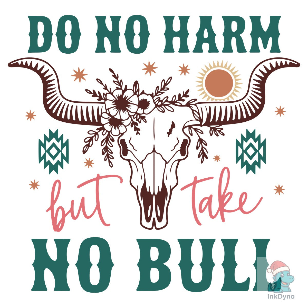 Western Cowgirl Boho Bull Skull