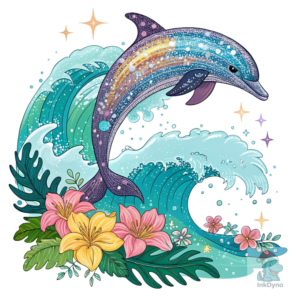 Summer Beach Sea Waves Dolphin