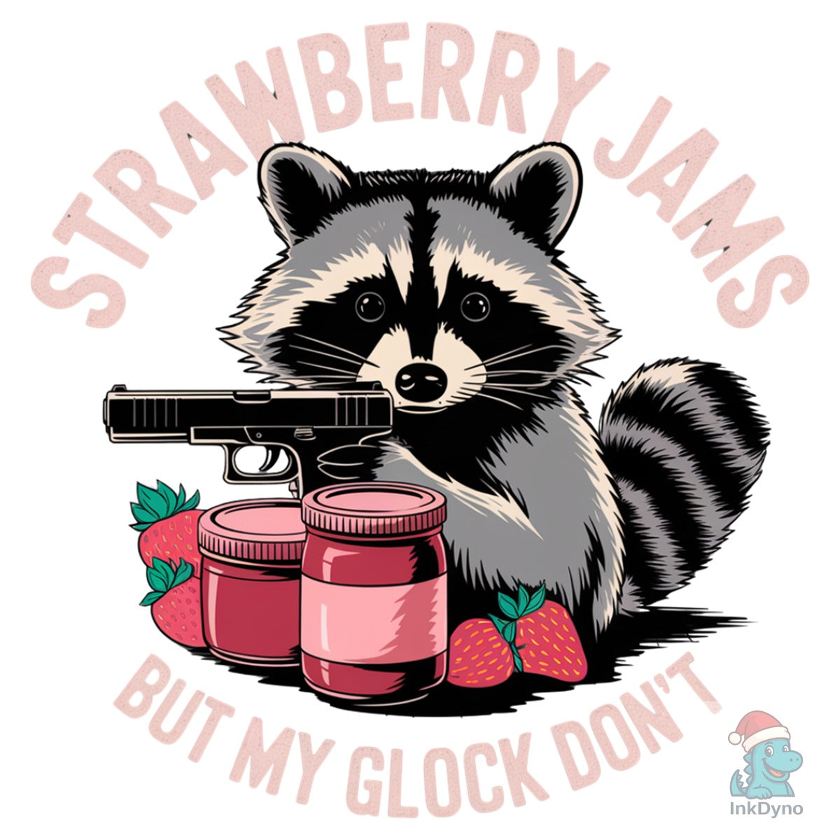 Funny Raccoon Strawberry Jams