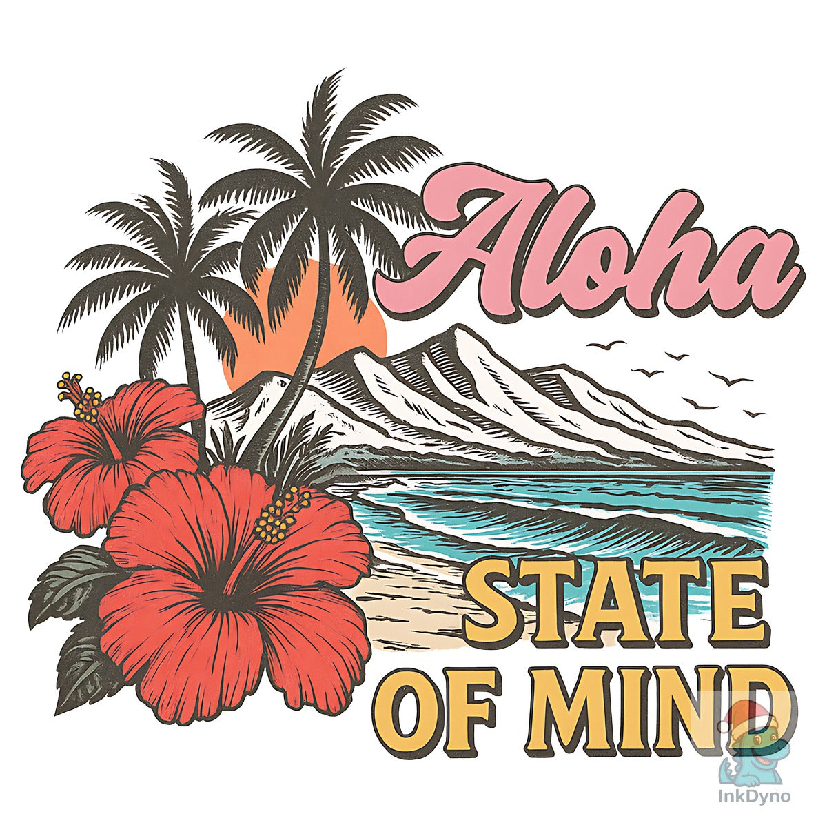 Aloha State of Mind T Shirt Design