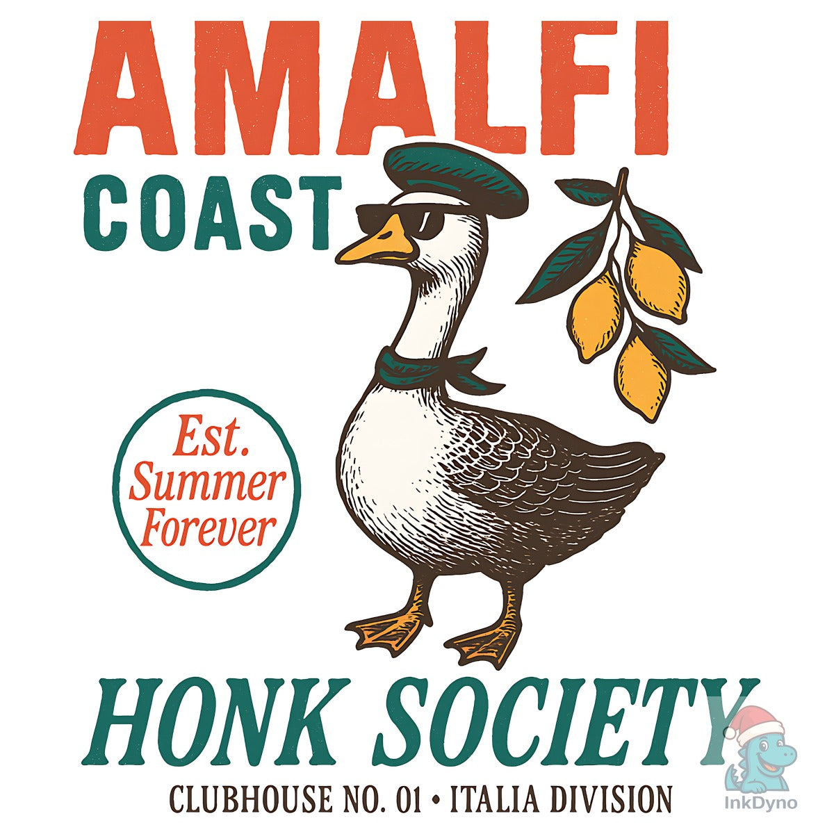 Amalfi Coast Honk Society Goose T Shirt