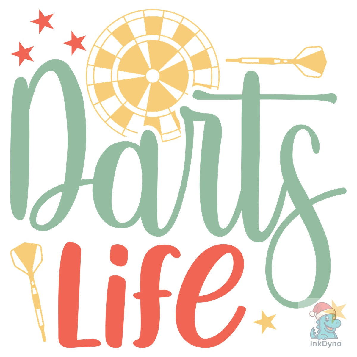 Darts Life Dartboard Quote Design