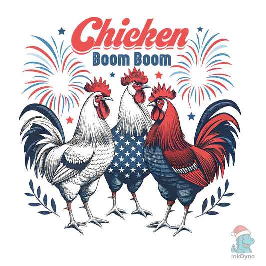 Funny 4th of July Chicken - DTF Transfer
