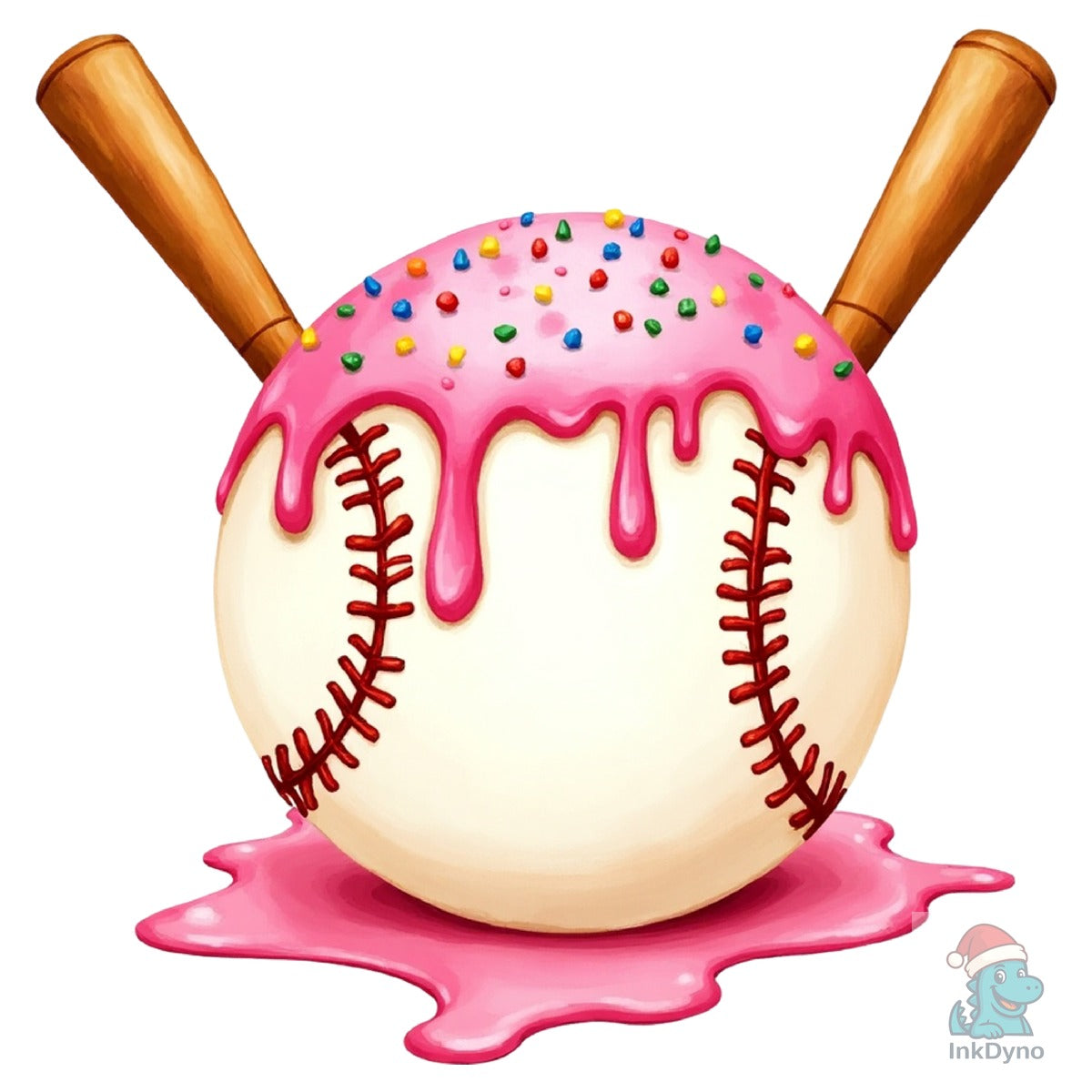 Baseball Ice Cream Drip