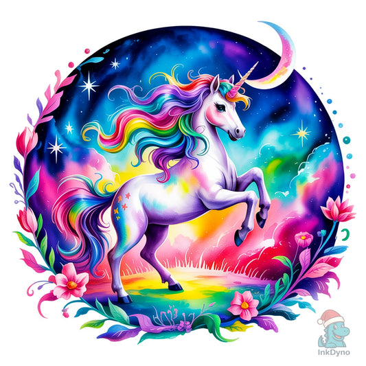 Girls Unicorn Shirt Design - DTF Transfer