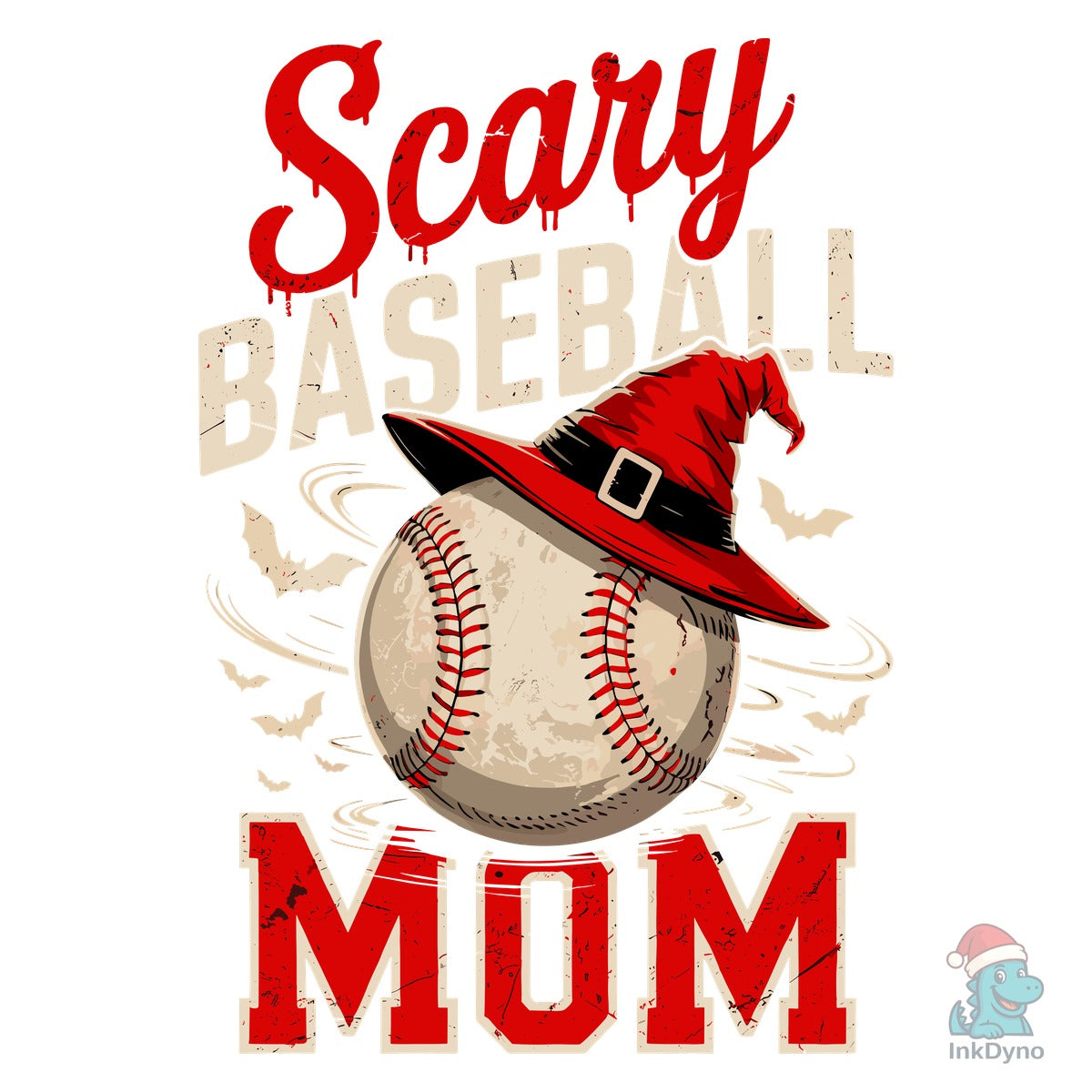 Scary Baseball Mom Halloween Witch Bat.