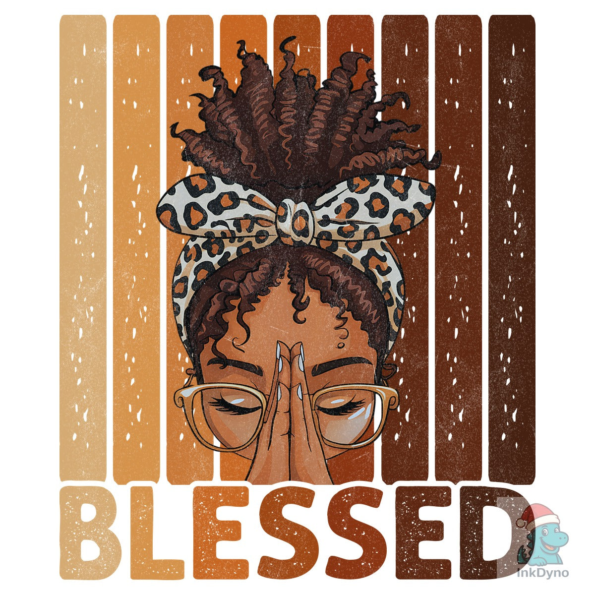 Afro Black Woman Leopard Bandana
