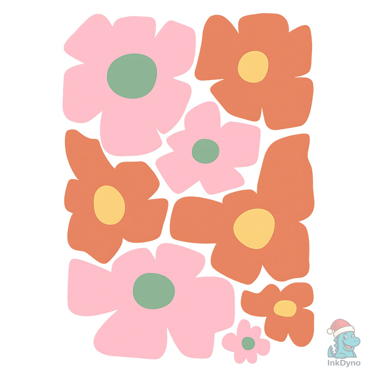 Boho Retro Flower T Shirt Design