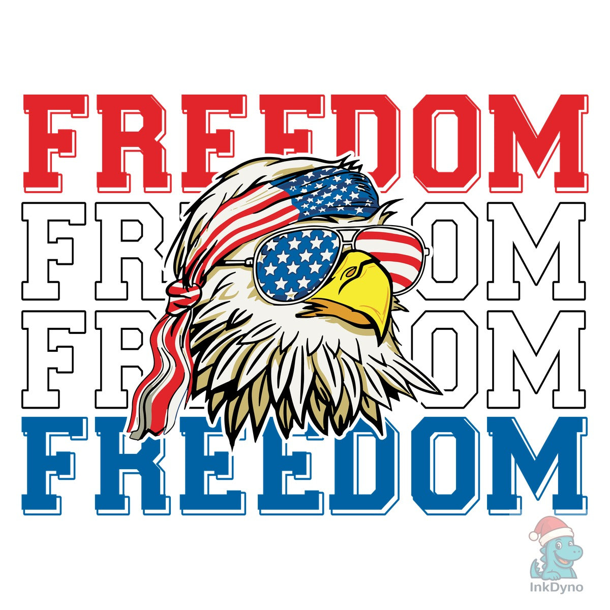 Patriotic Eagle Freedom 4th of July
