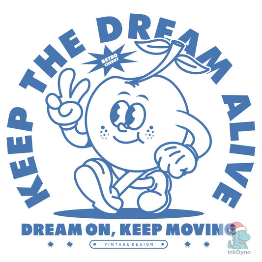 Retro Cherry Cartoon Character Print - DTF Transfer