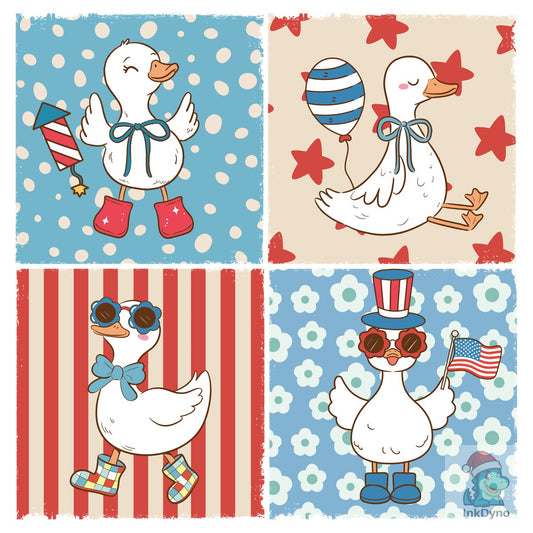 4th of July Goose Patriotic - DTF Transfer