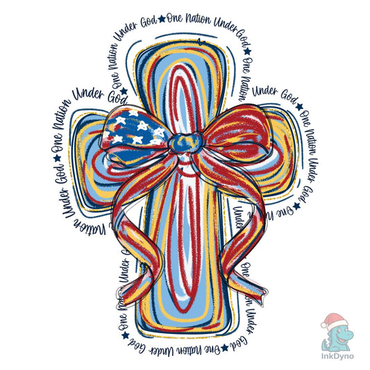 Christian 4th of July Cross - DTF Transfer