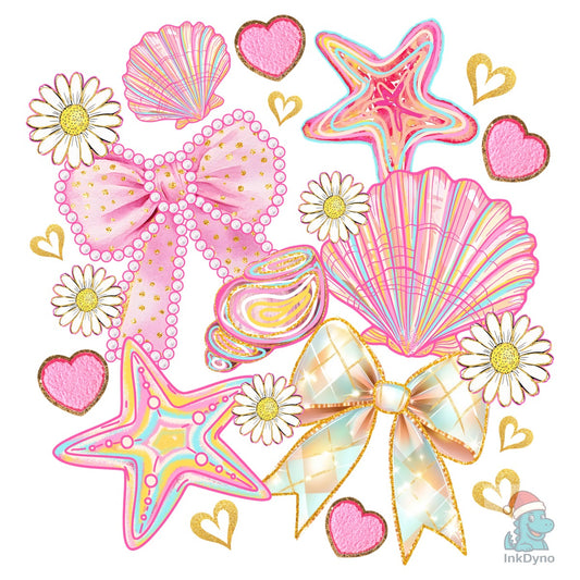 Coquette Summer Seashells Iron-On - DTF Transfer