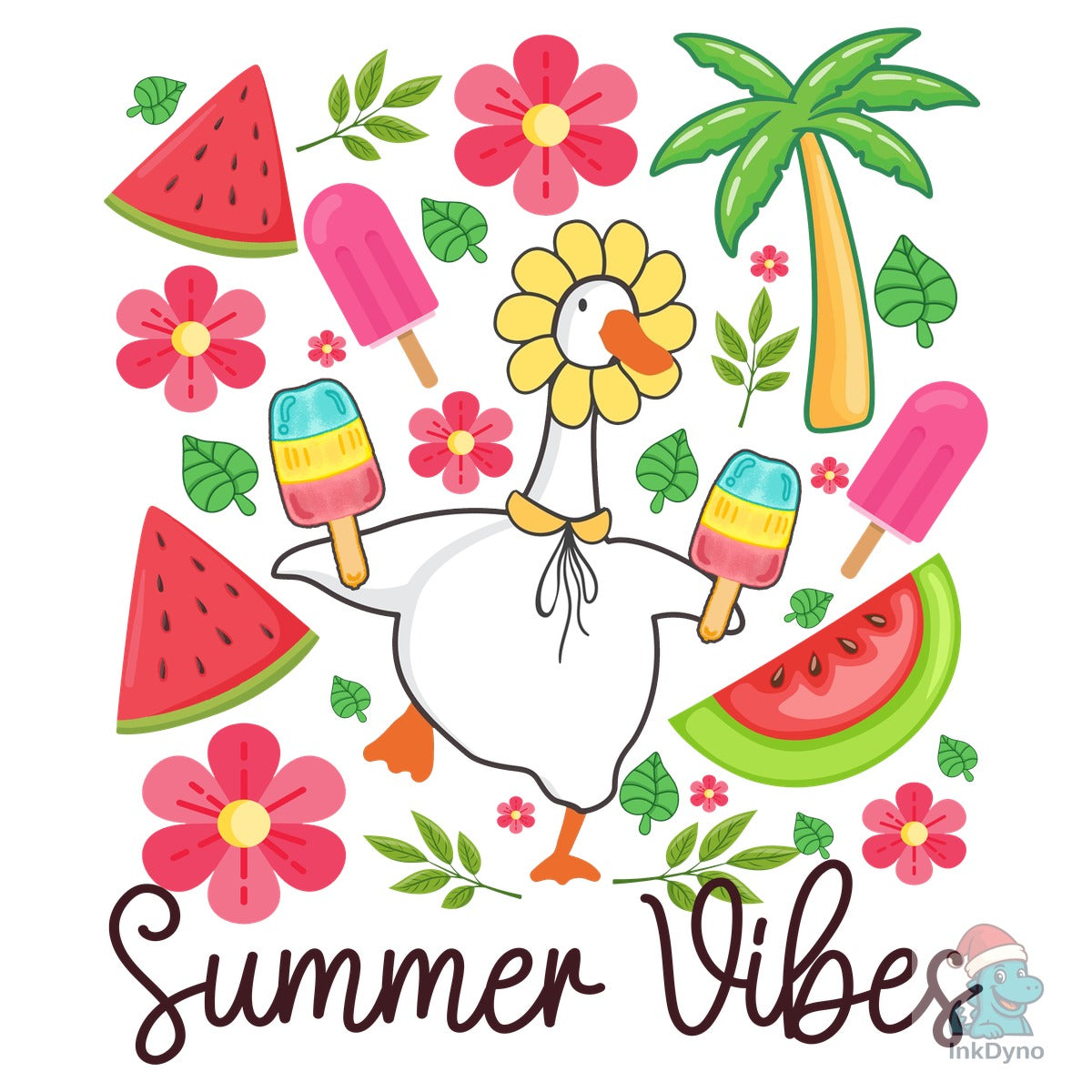 Floral Summer Goose Summer Vibes