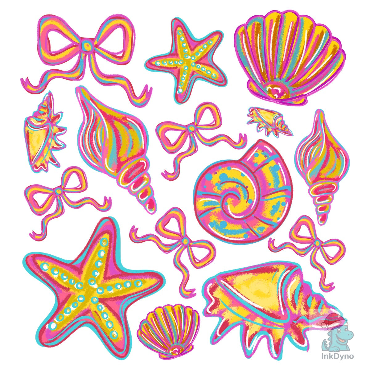 Preppy Summer Seashell Beach