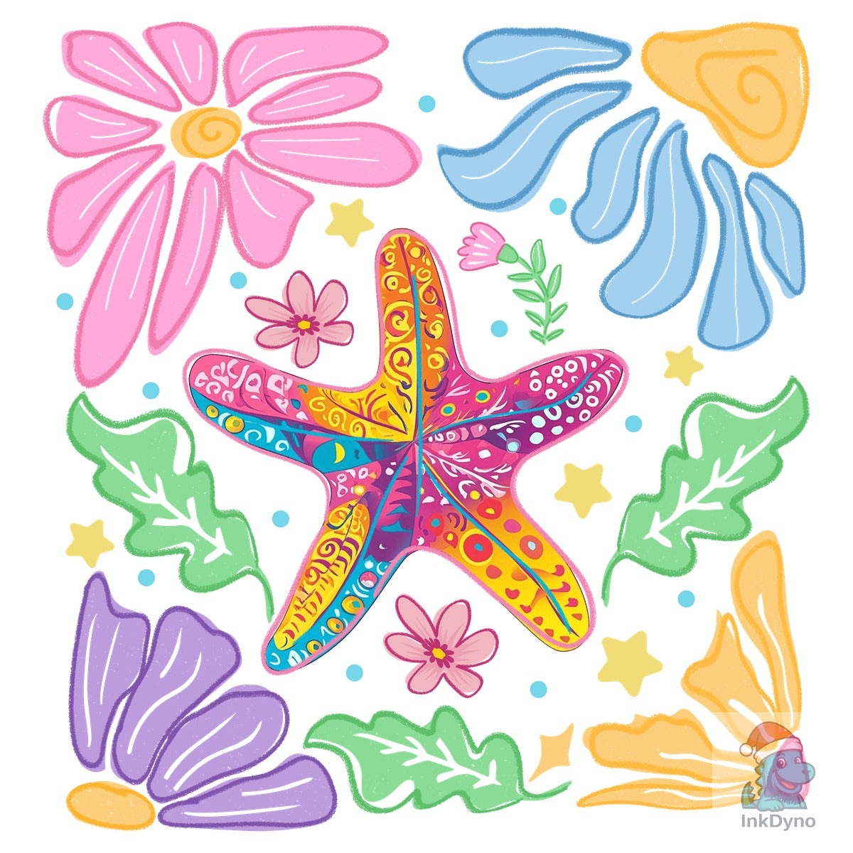 Preppy Summer Starfish Boho Beach