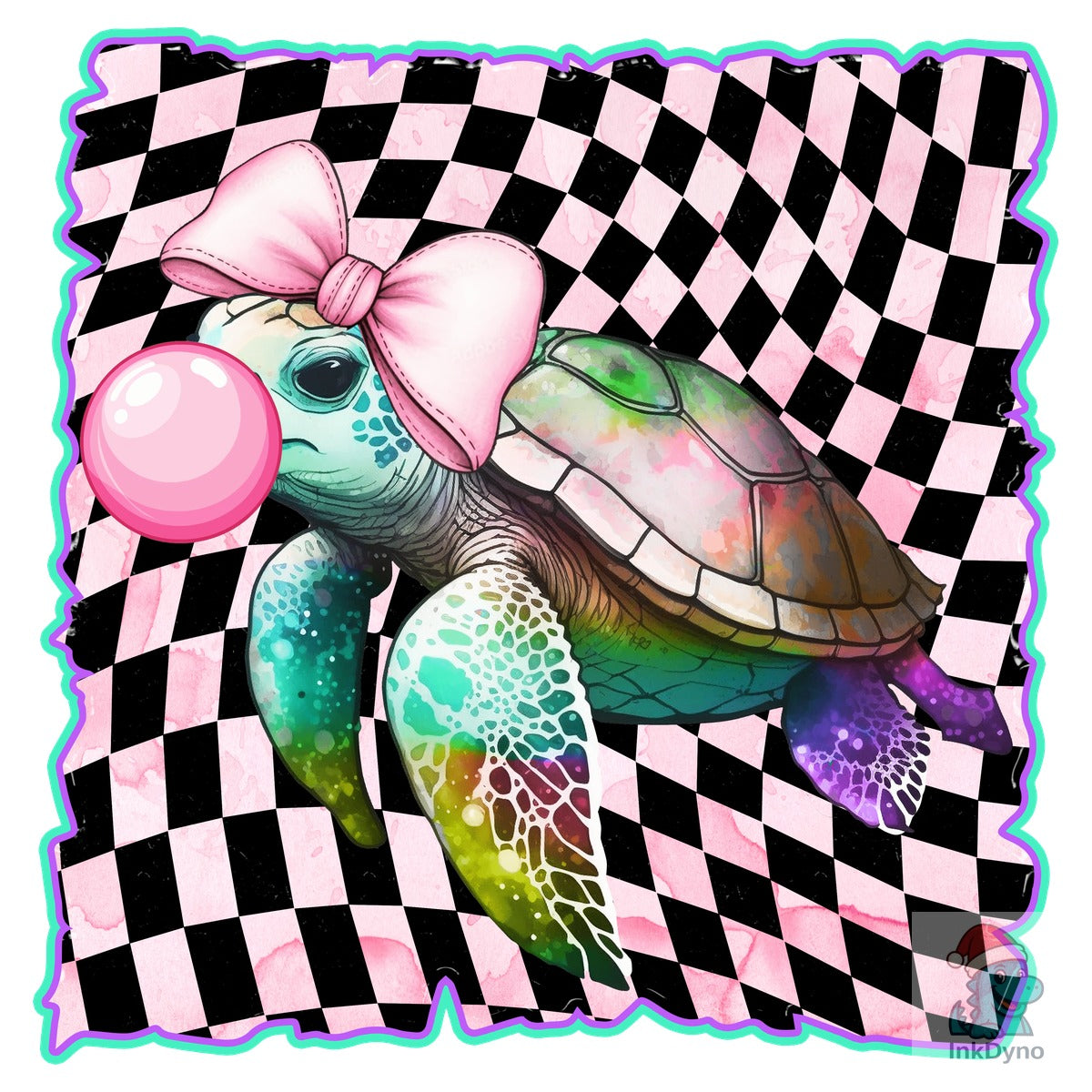 Retro Summer Sea Turtle Beach