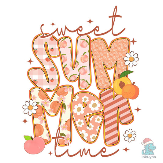 Sweet Summer Preppy Peach - DTF Transfer