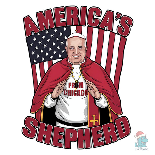 American Pope Leo XIV T Shirt Design - DTF Transfer