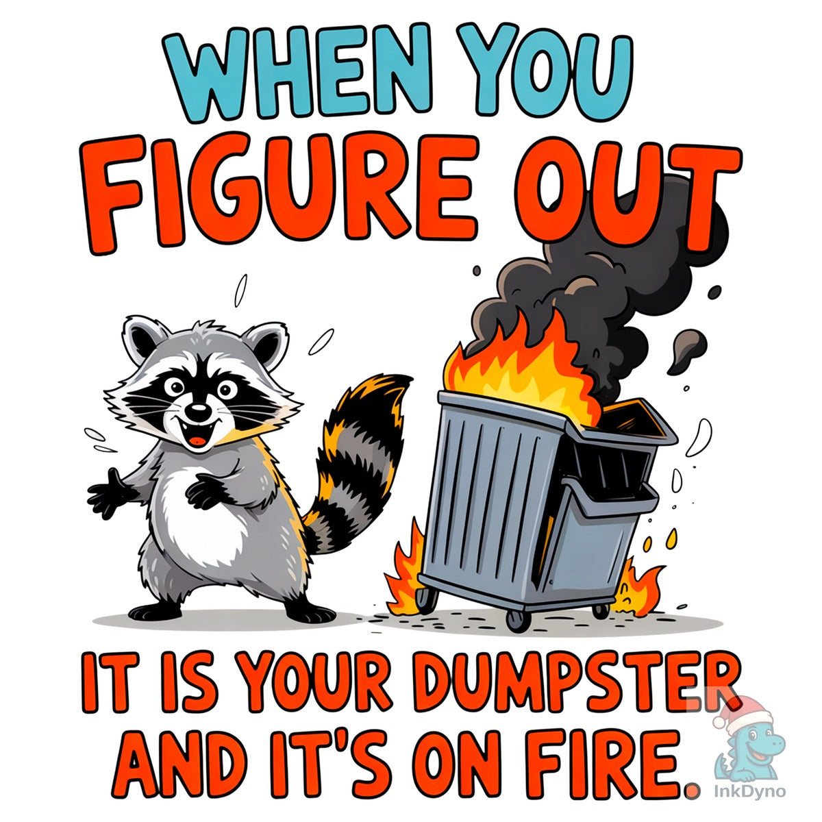 Retro Raccoon Funny Shirt Design