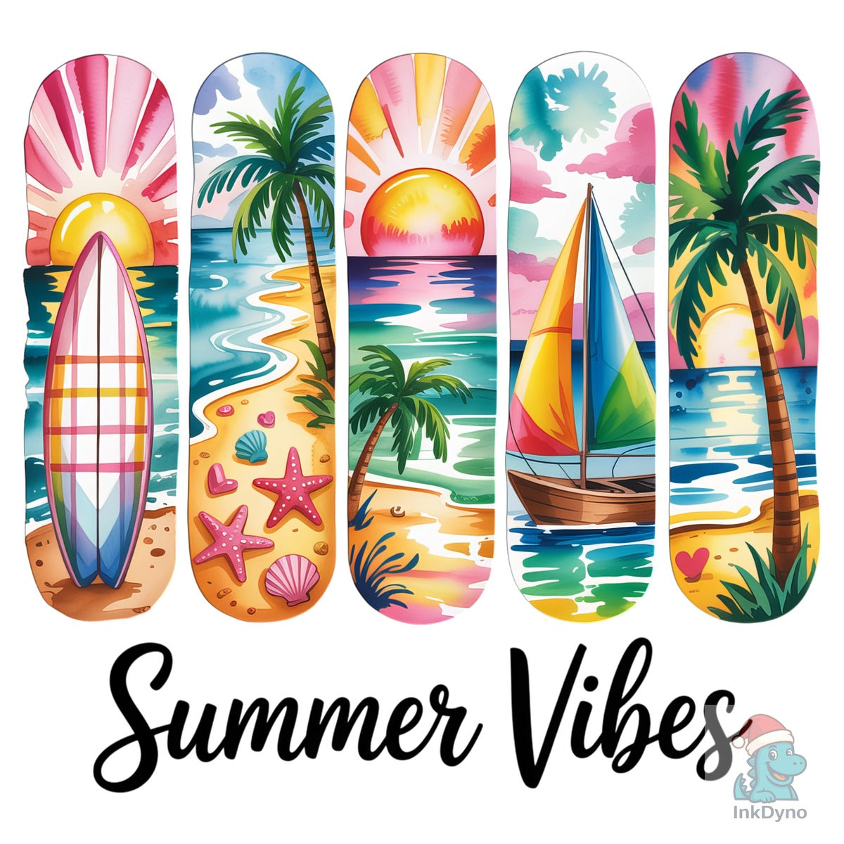 Summer Vibes Beach Collage