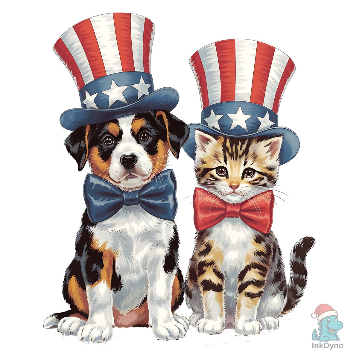 4th of July Vintage Dog Cat Design