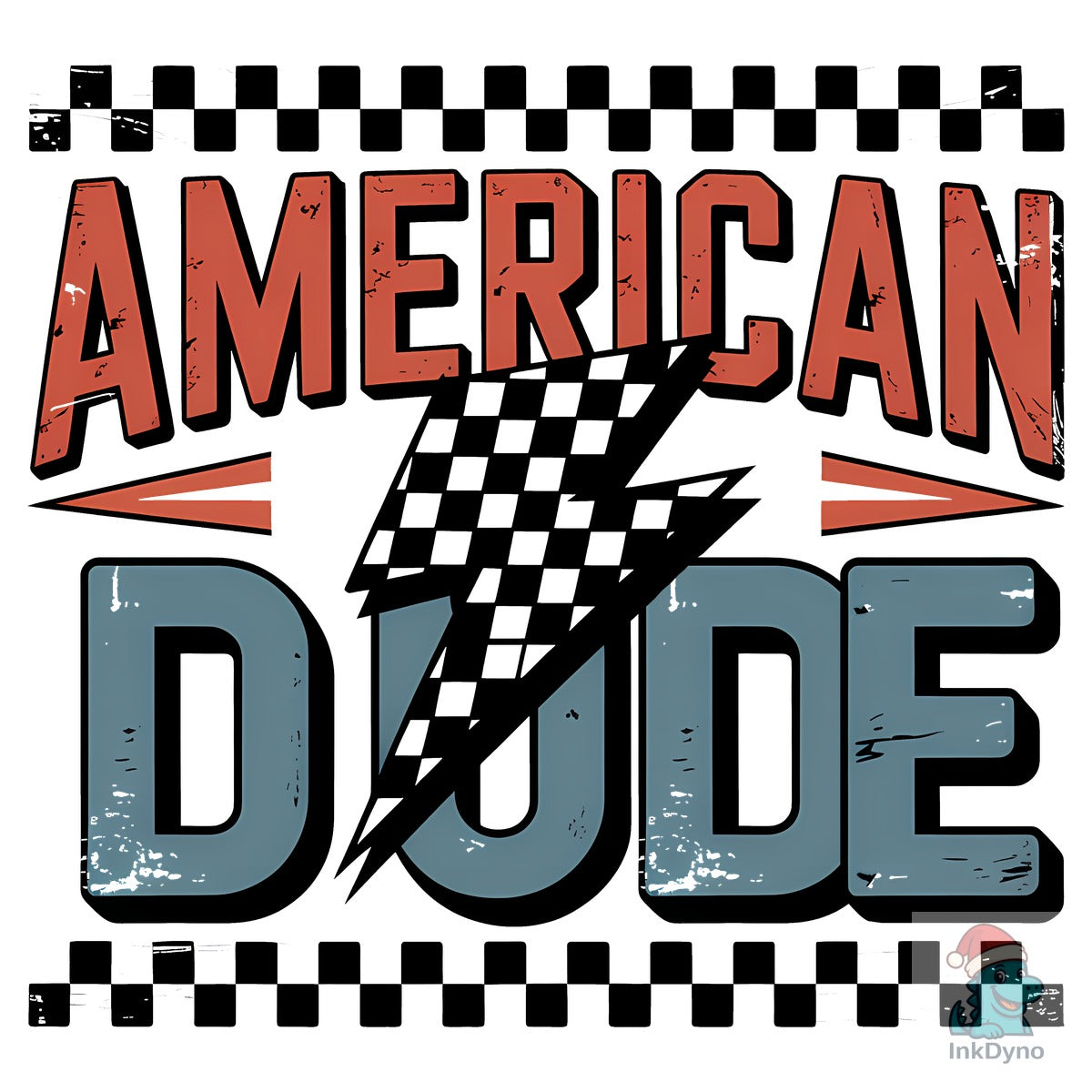 American Dude Checker Lightning Bolt