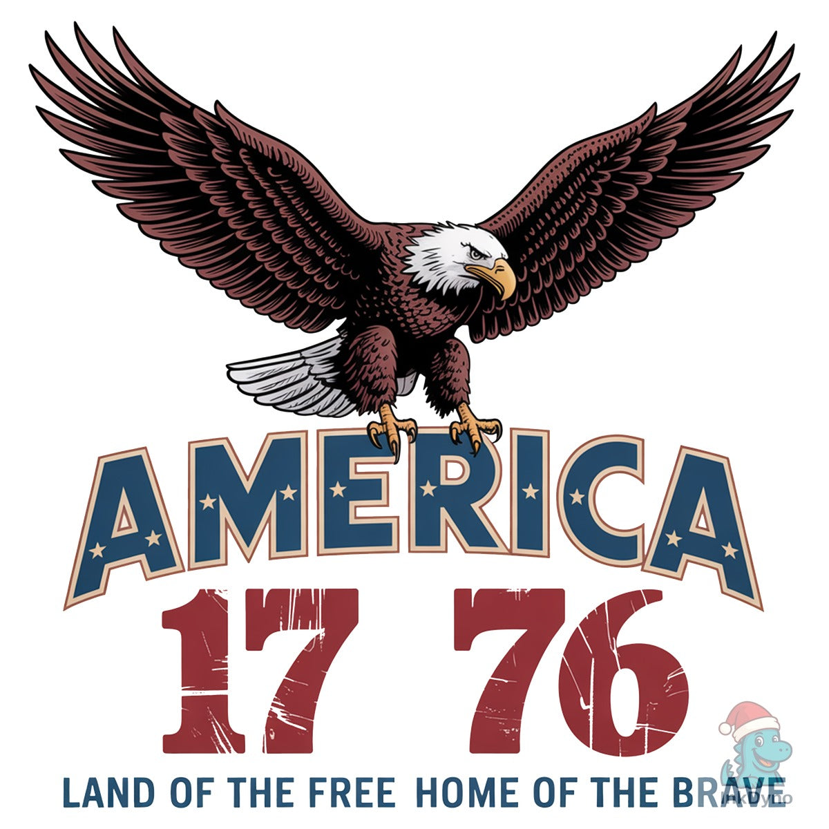American Eagle with 1776 and Patriotic