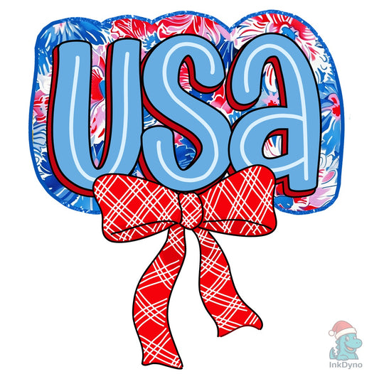 Coquette USA 4th of July Bow - DTF Transfer