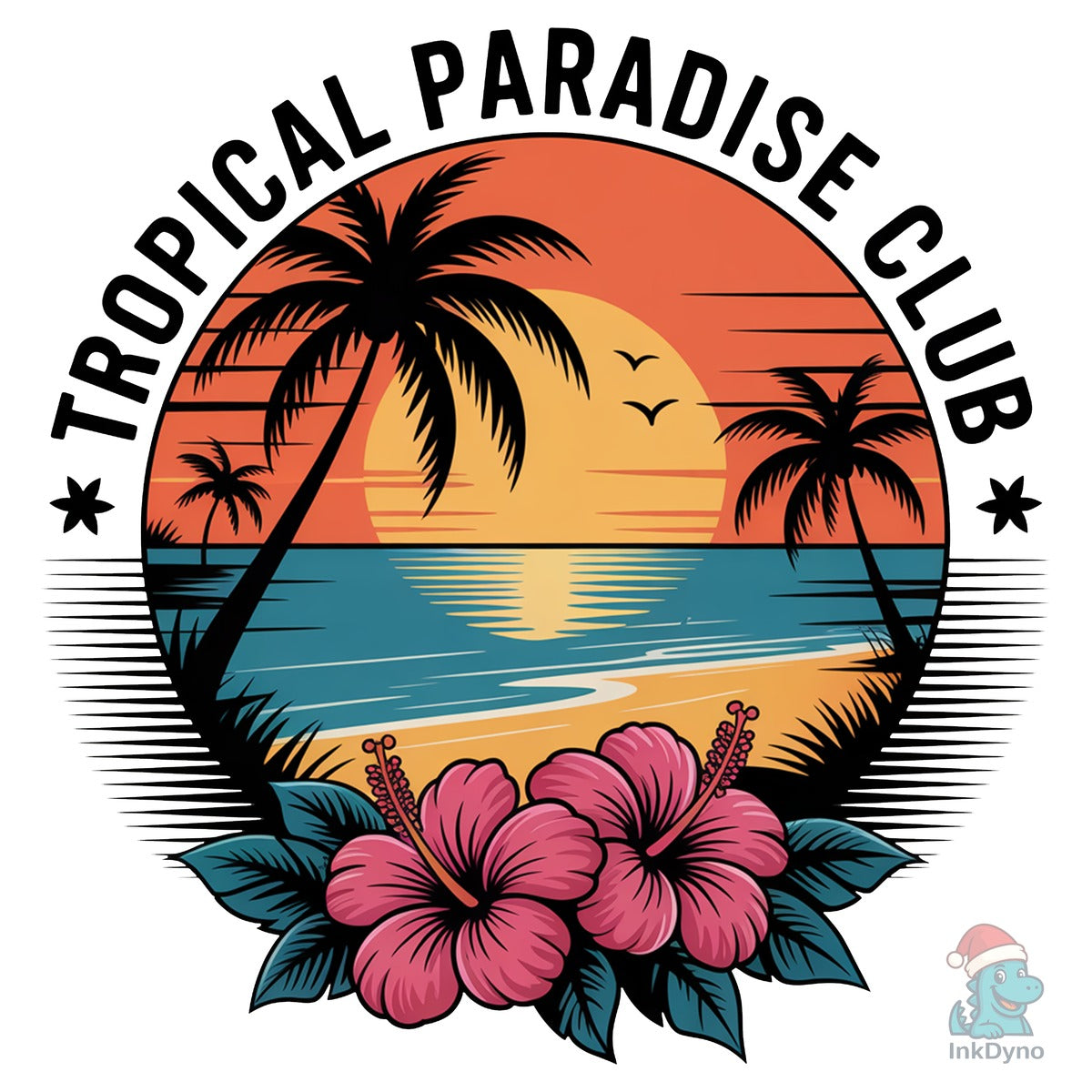 Tropical Paradise Club Beach Scene