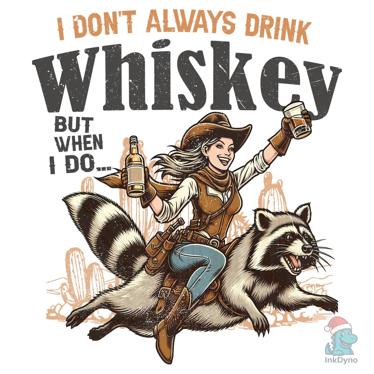 Whiskey Cowgirl Raccoon