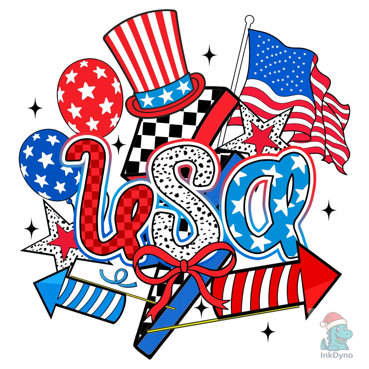 Retro 4th of July USA