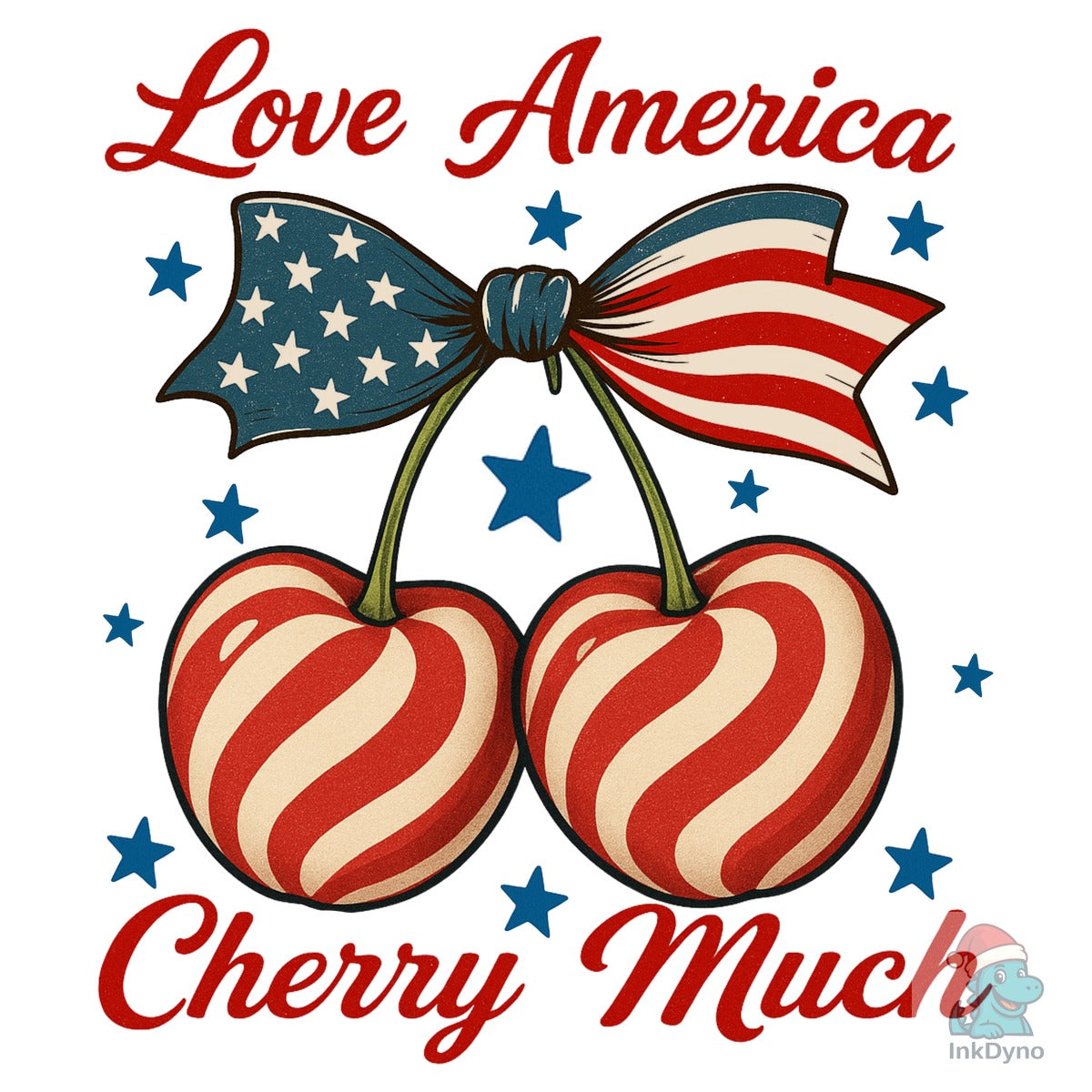Retro America Coquette Cherry Bow