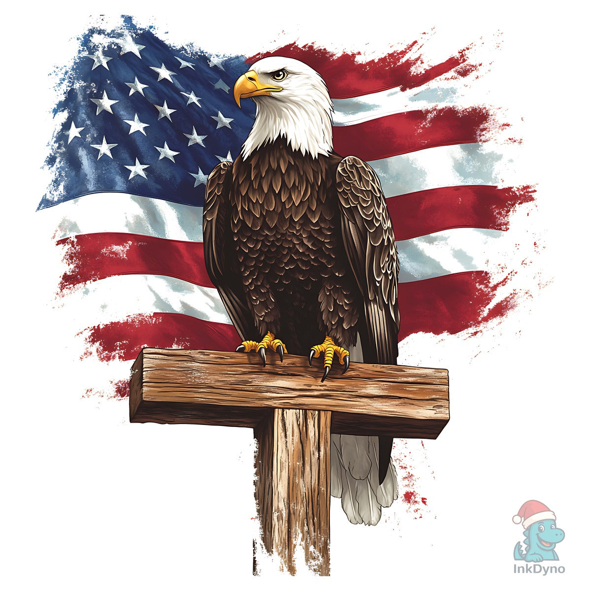 4th of July Bald Eagle Cross Patriotic