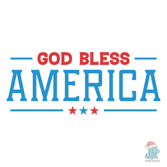 4th of July T-shirt God Bless America - DTF Transfer
