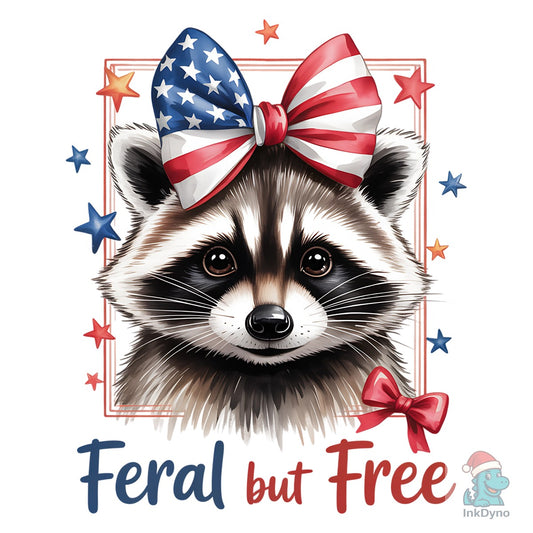 4th of July Patriotic Raccoon - DTF Transfer