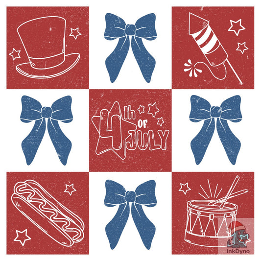 Retro 4th of July USA Coquette - DTF Transfer