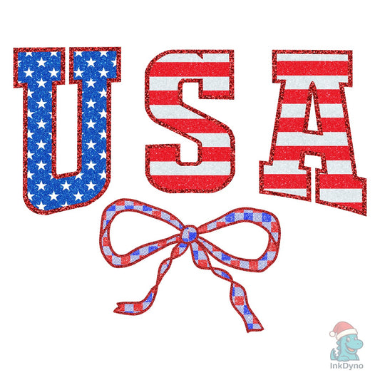 Preppy USA Coquette 4th of July - DTF Transfer