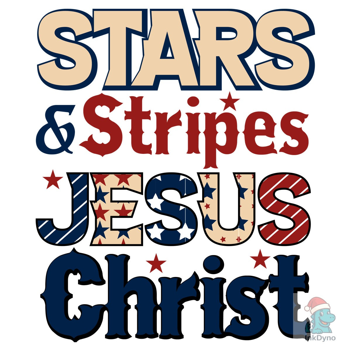 Stars & Stripes and Jesus Christ T-shirt